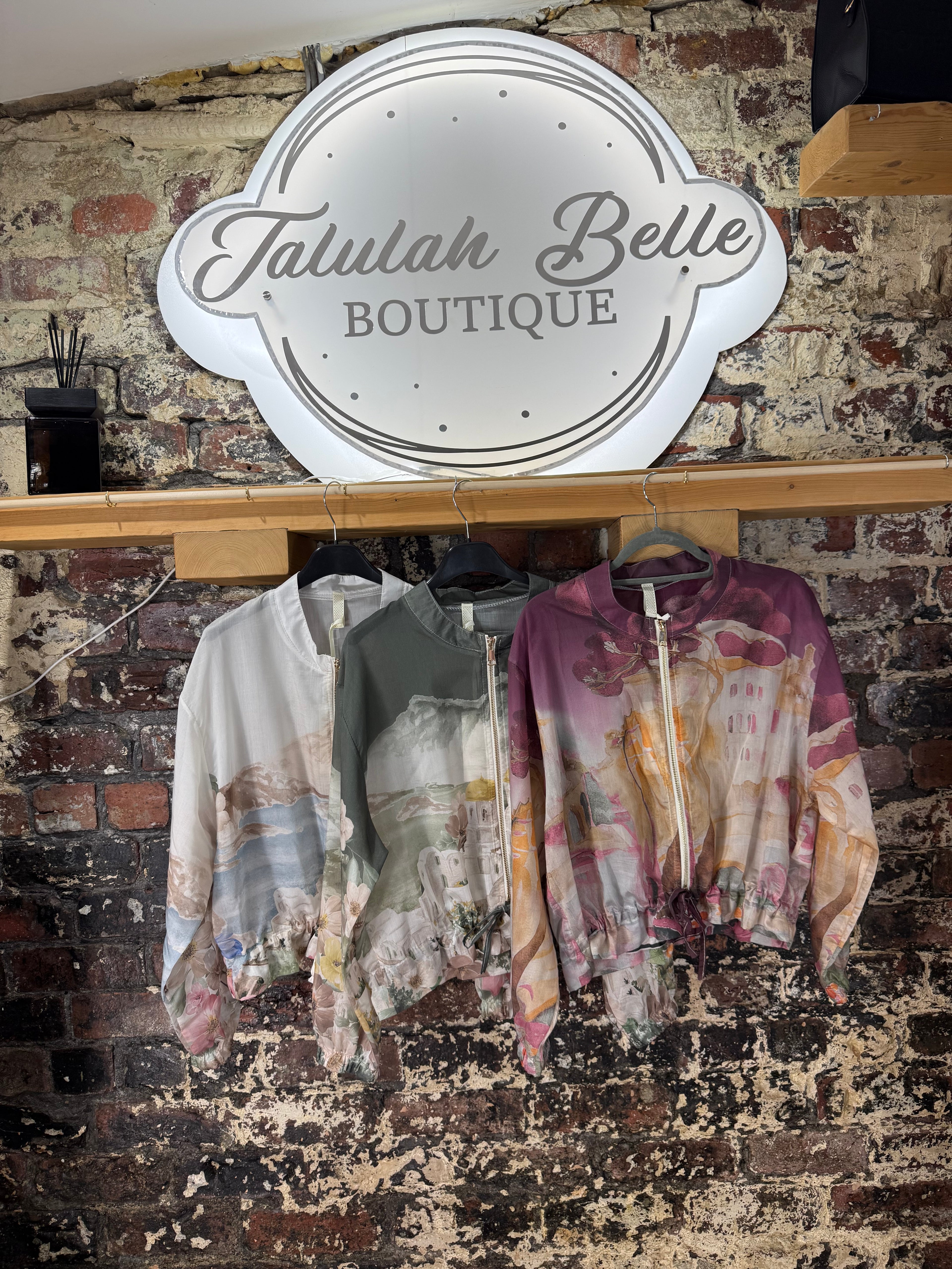 Blouson “organza Amalfi” bomber style jacket/top