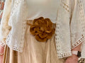 Corsage belt in natural suede